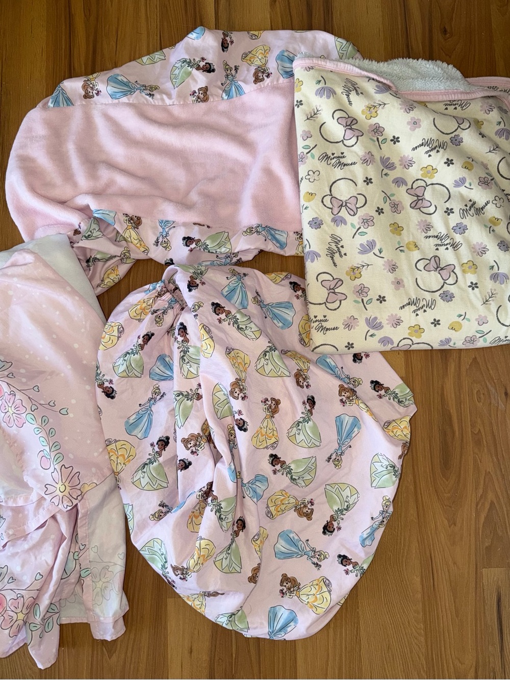 Disney Pink Princess Bed Set with Pastel Character Prints